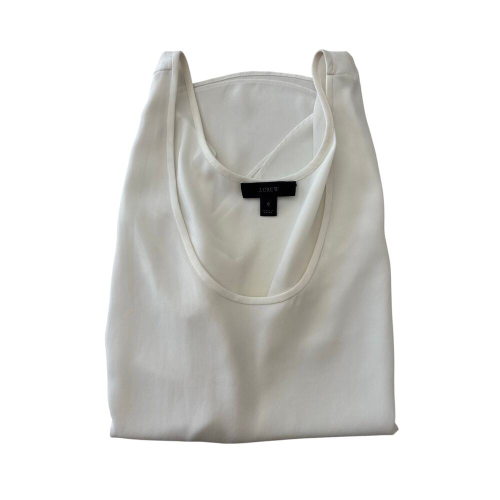 J.Crew White Sleeveless Blouse Tank Top Women’s 8 Career Office Shell - Picture 8 of 8